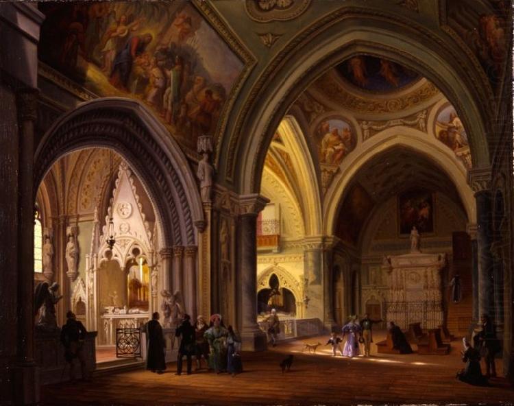 Giovanni Migliara Interno del monastero di Altacomba china oil painting image